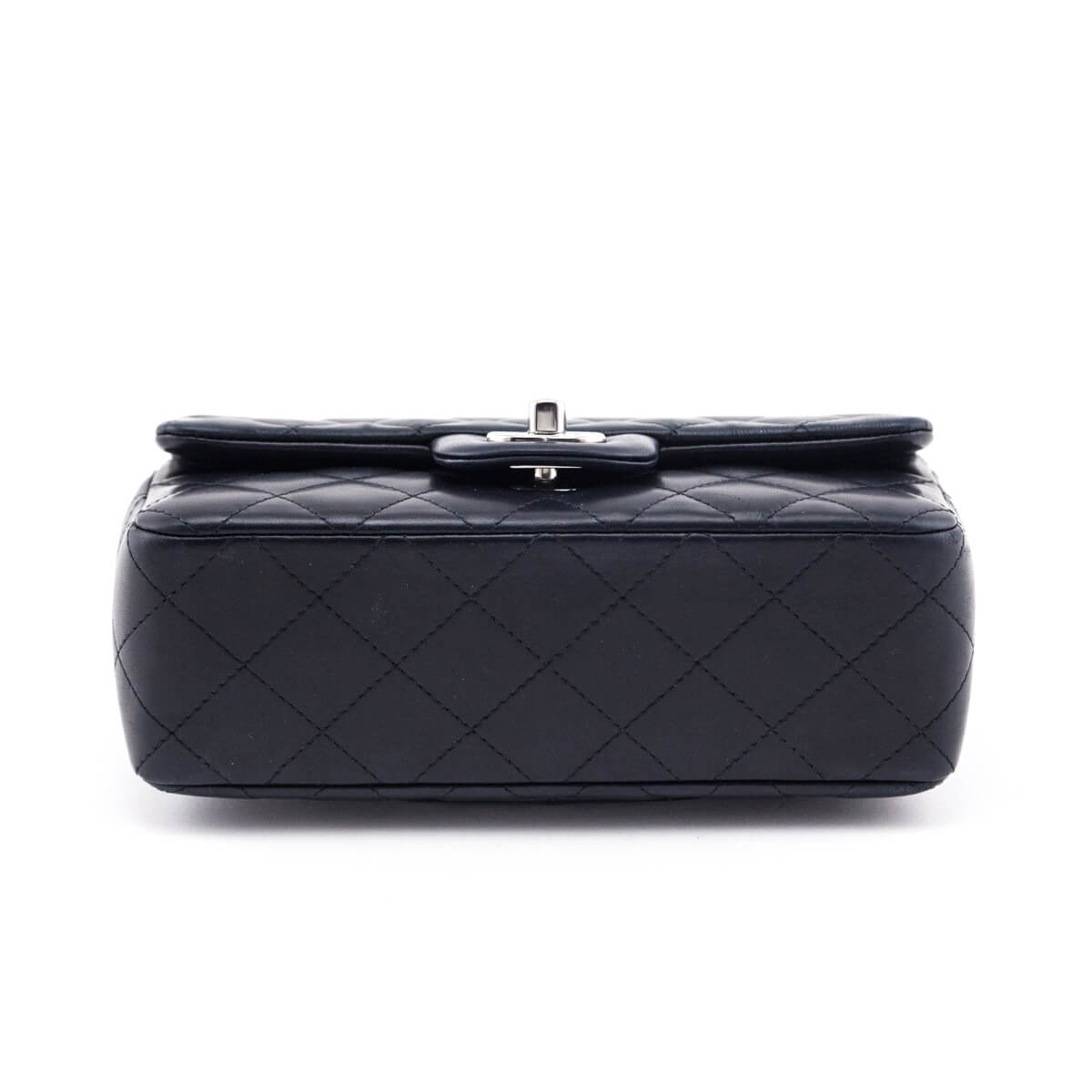 Chanel Black Lambskin Quilted Mini Rectangular Flap