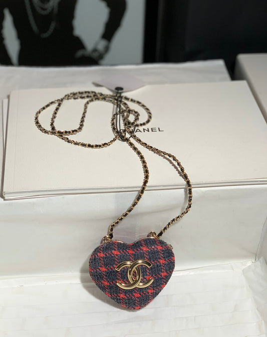 CHL - Long Necklace Bag Dark Blue For Women Bags 3in/7.6cm