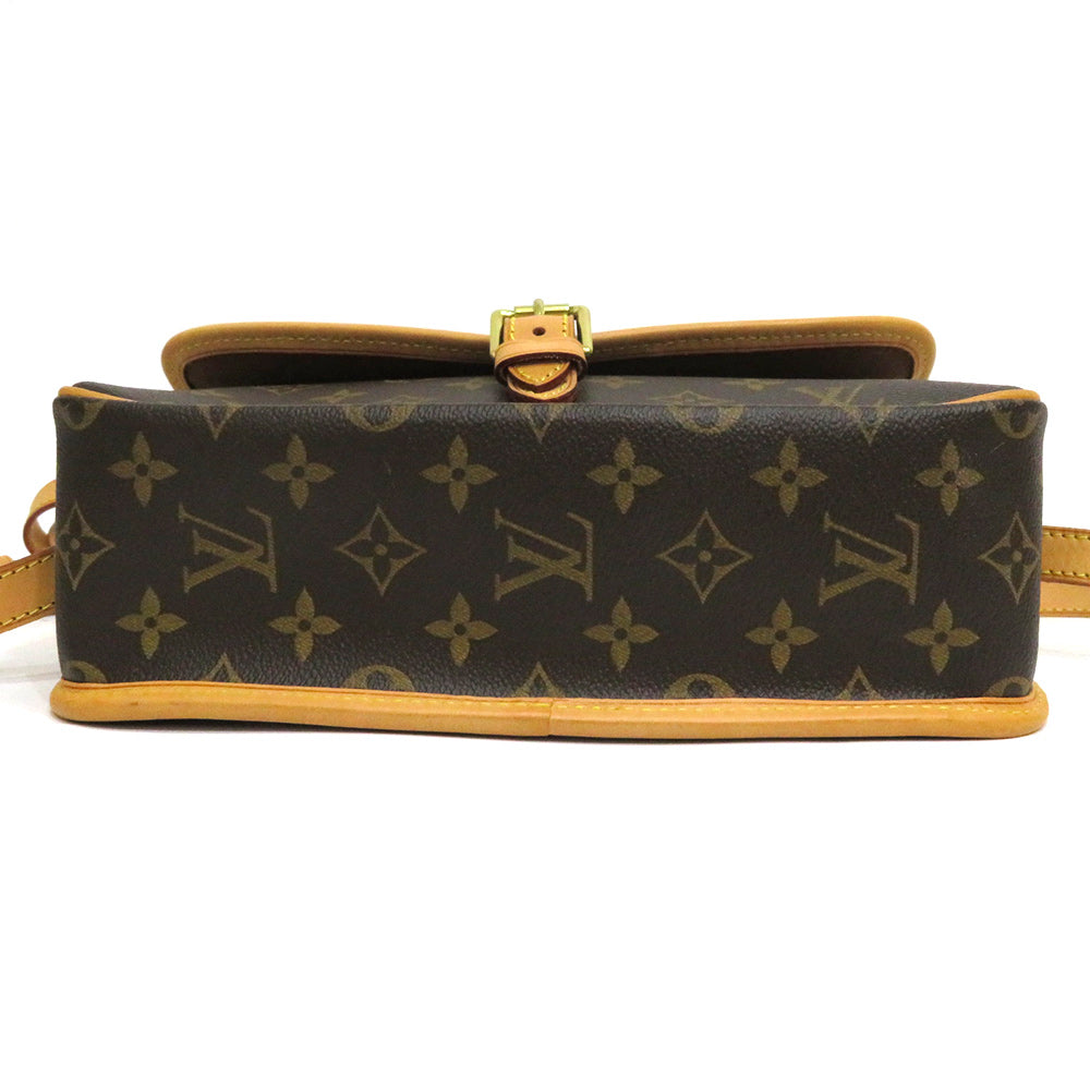 Louis Vuitton Sologne Monogram Shoulder Bag Brown
