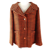 GUCCI Wool Nylon Silk Jacket Orange Black 42