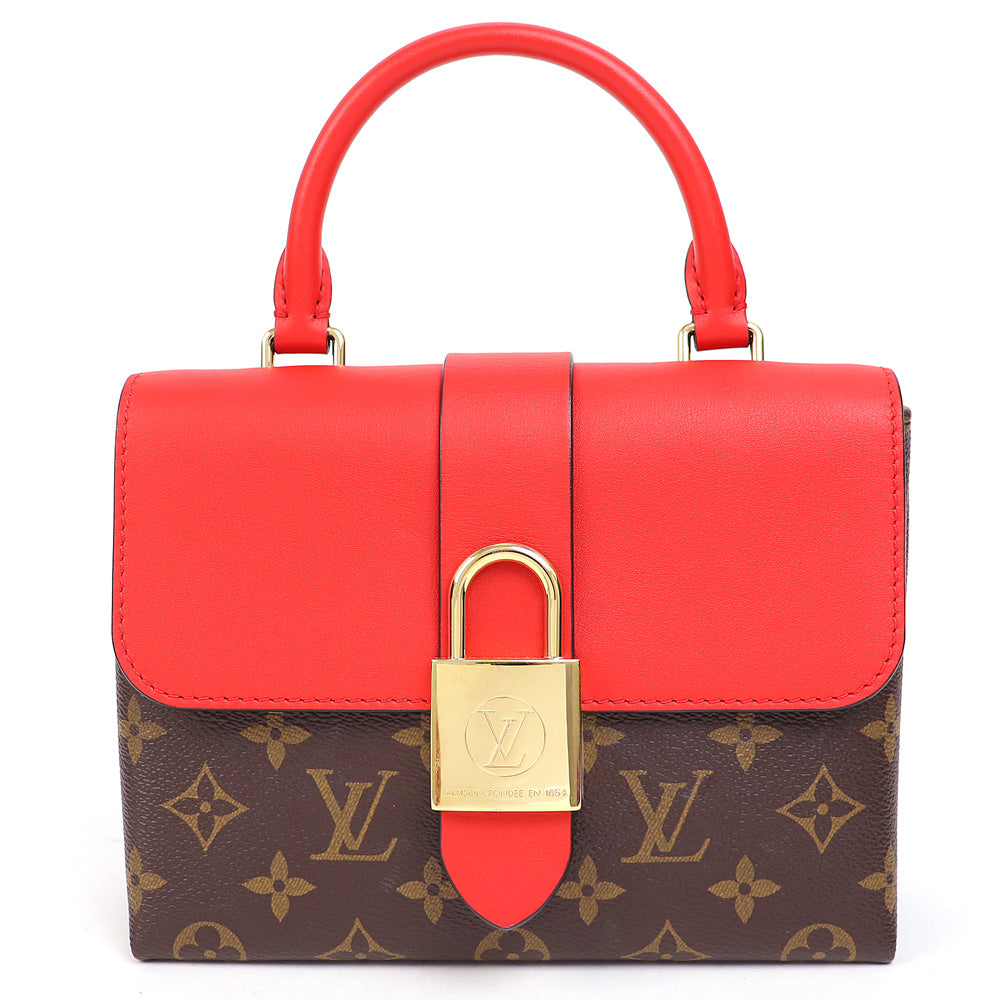 Louis Vuitton Locky BB Monogram Coquelicot Shoulder Bag Leather Red