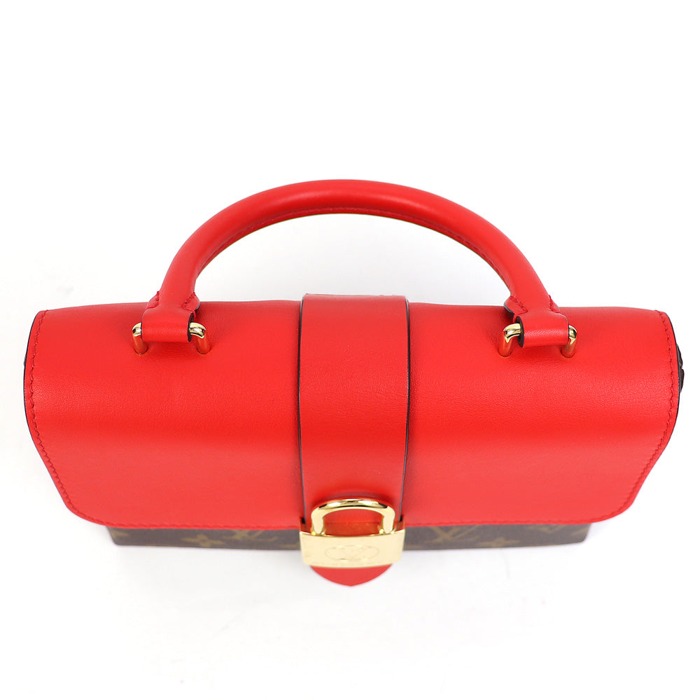 Louis Vuitton Locky BB Monogram Coquelicot Shoulder Bag Leather Red