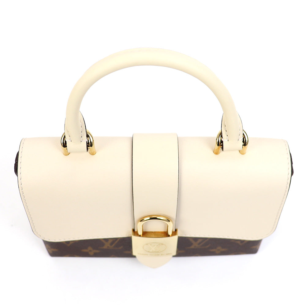 Louis Vuitton Locky BB Monogram Creme Shoulder Bag Leather