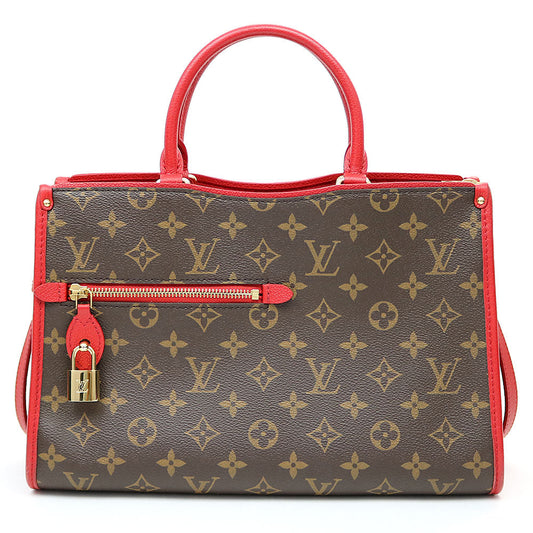Louis Vuitton Popincourt PM Monogram Rouge Grain Calf Tote Bag