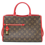 Louis Vuitton Popincourt PM Monogram Rouge Grain Calf Tote Bag