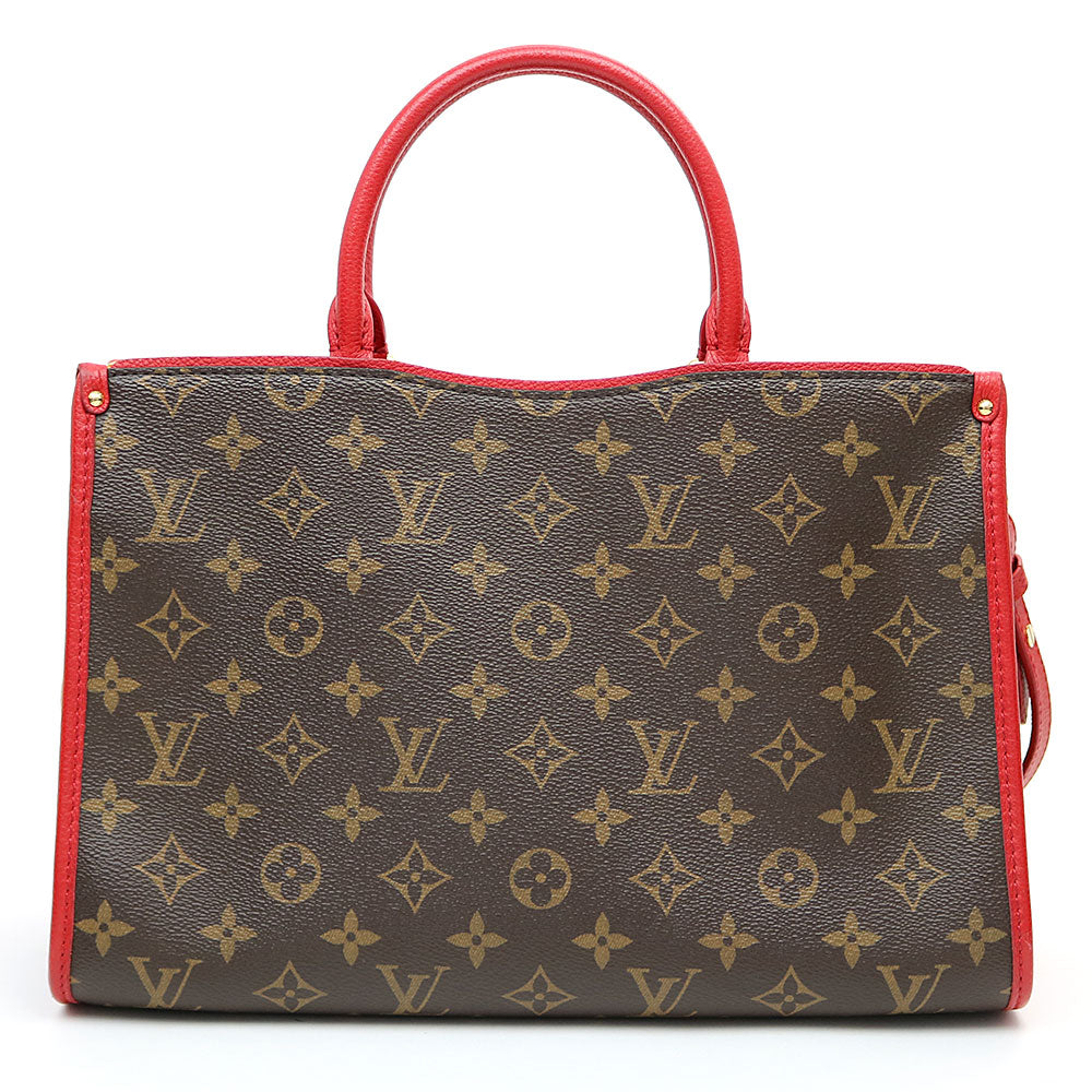 Louis Vuitton Popincourt PM Monogram Rouge Grain Calf Tote Bag