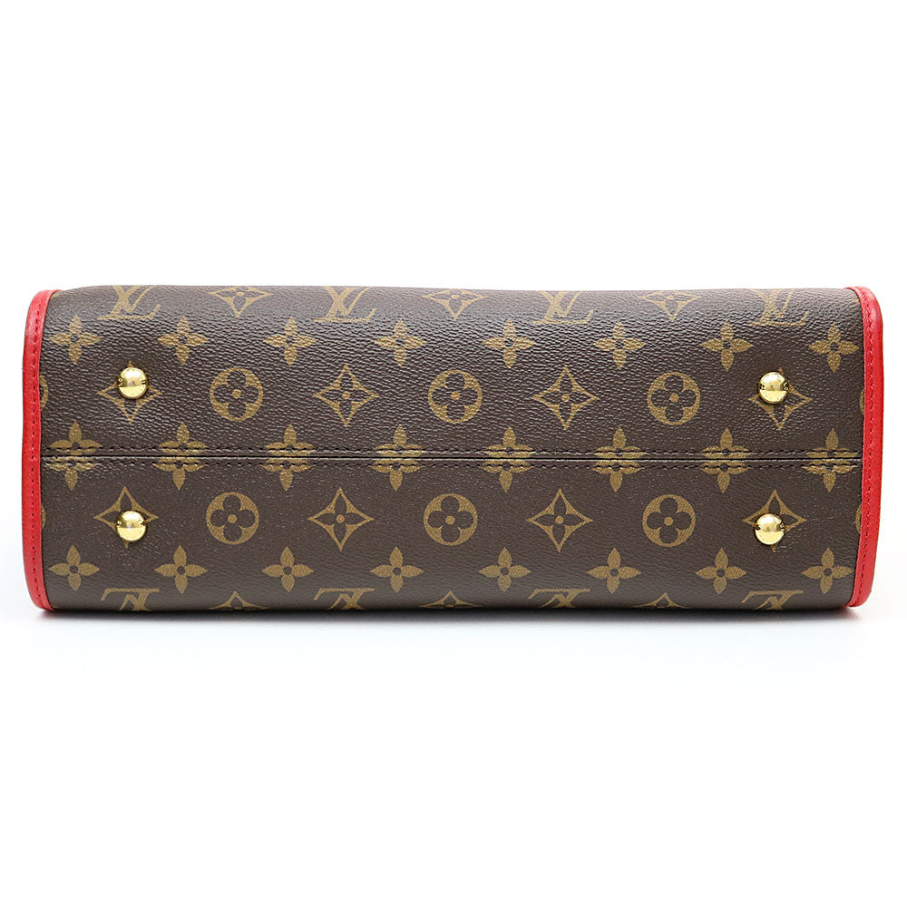 Louis Vuitton Popincourt PM Monogram Rouge Grain Calf Tote Bag