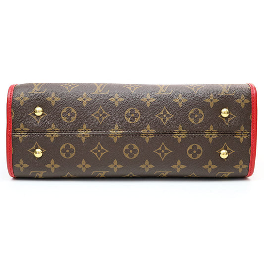 Louis Vuitton Popincourt PM Monogram Rouge Grain Calf Tote Bag