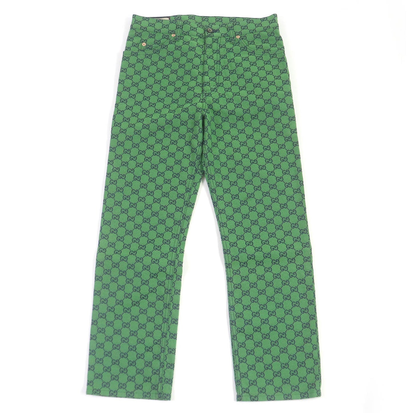 Gucci GG jacquard cotton polyurethane leather bottoms