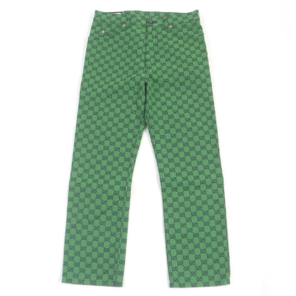 Gucci GG jacquard cotton polyurethane leather bottoms