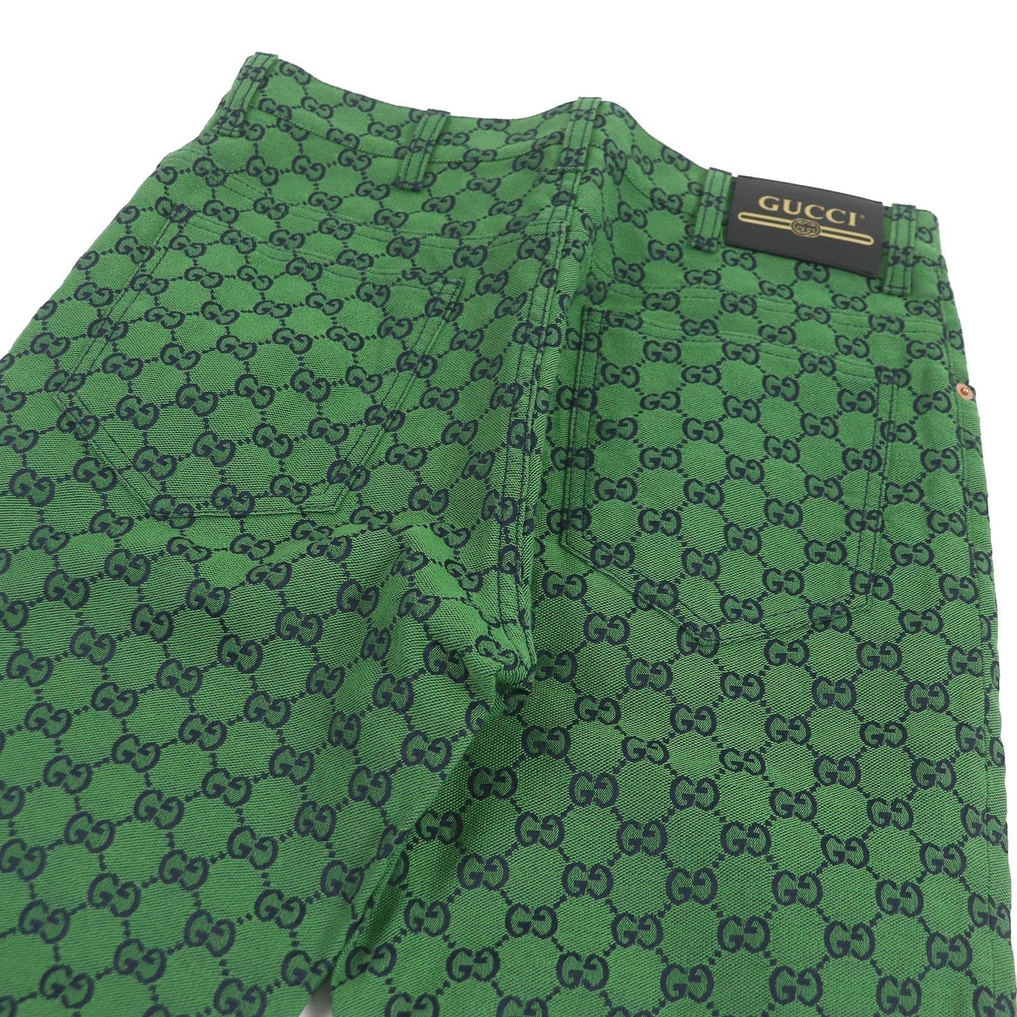 Gucci GG jacquard cotton polyurethane leather bottoms