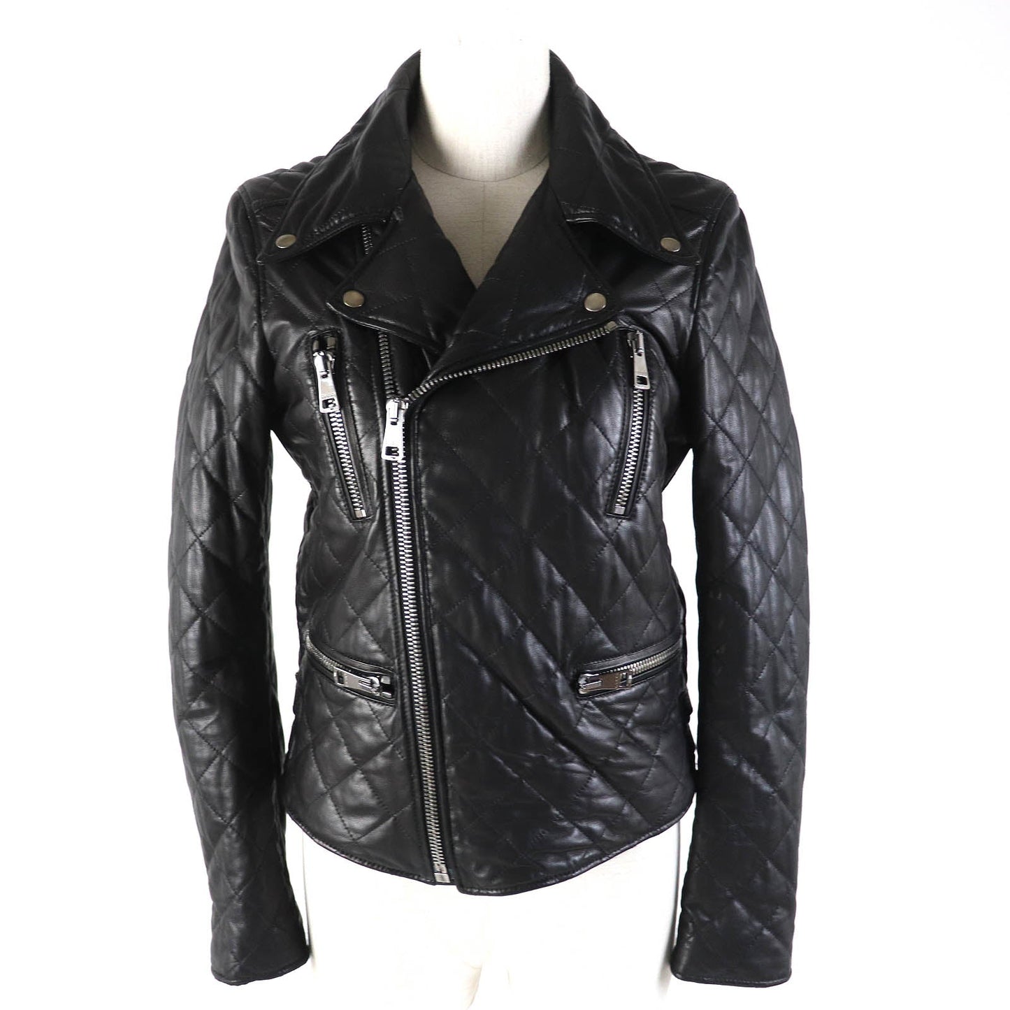 Gucci Pearl logo Rider Jacket Lamb Leather Jacket