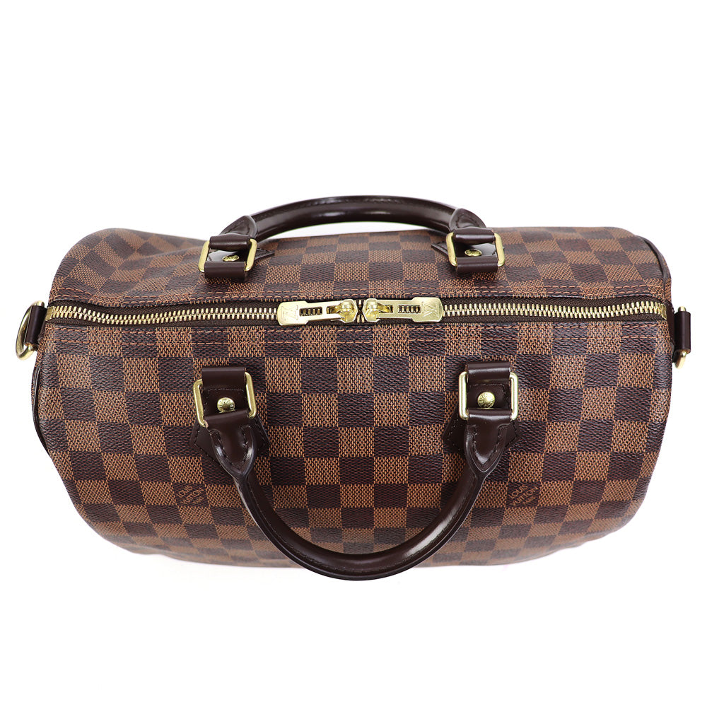Louis Vuitton Speedy Bandouliere 30 Damier Ebene Shoulder Bag