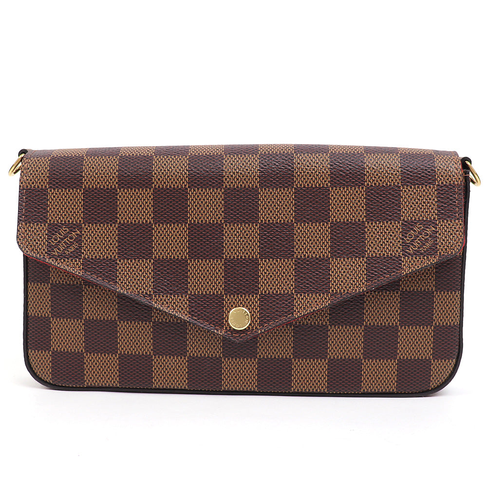 Louis Vuitton Pochette Felicie Damier 2way Chain Wallet Shoulder Bag