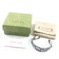 GUCCI Crystal Floral G Bangle Silver Bracelet