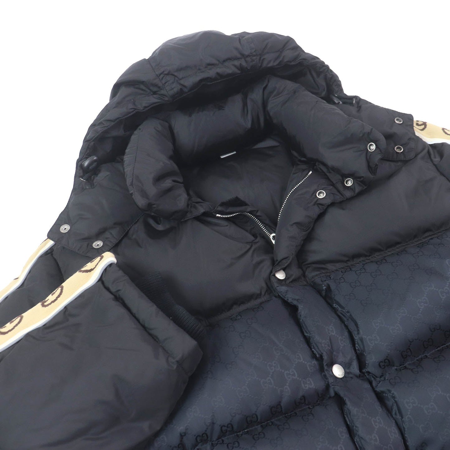 Gucci GG Jacquard Nylon Wool Down Coat
