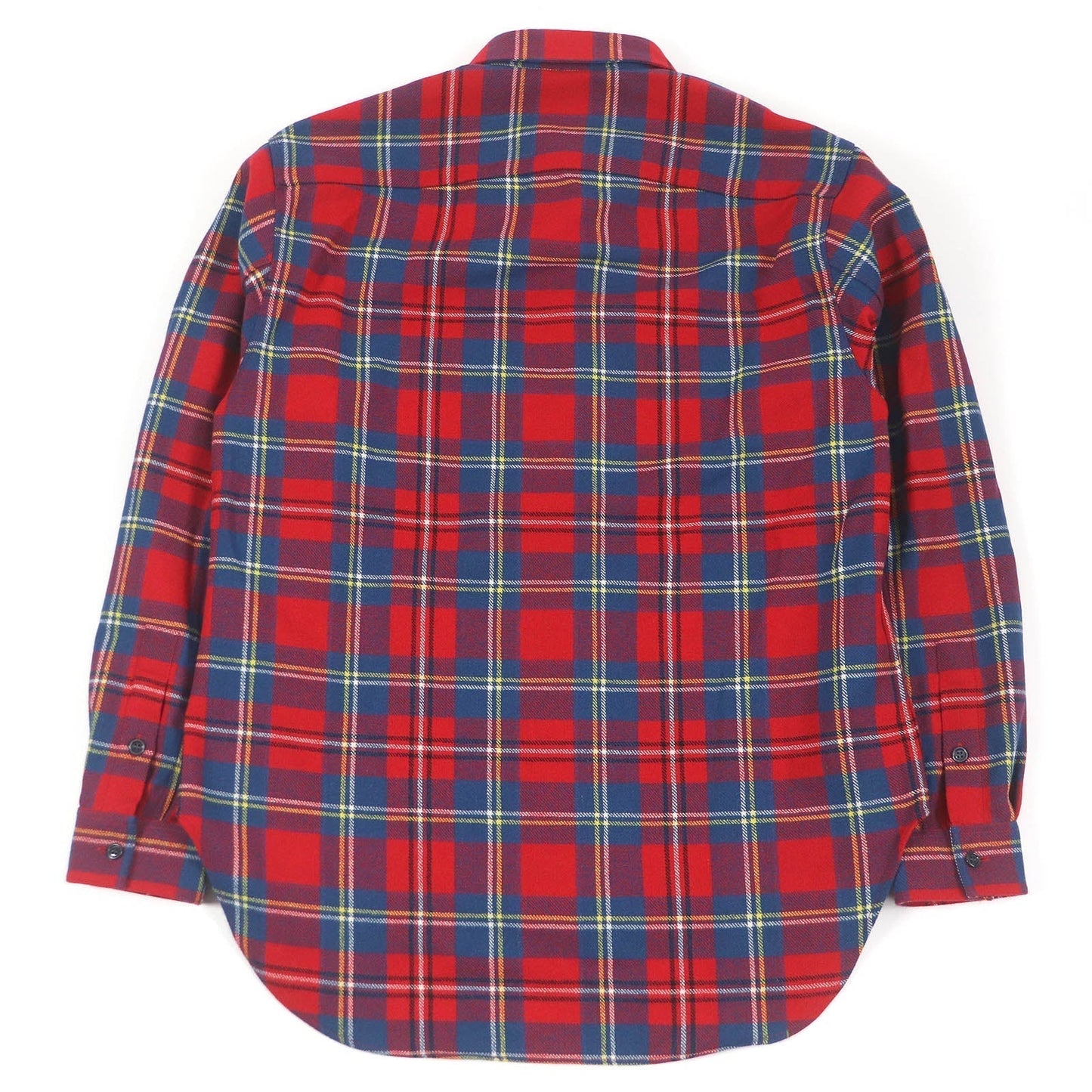 Gucci Wool Nylon Skunk Patch Tartan Shirt