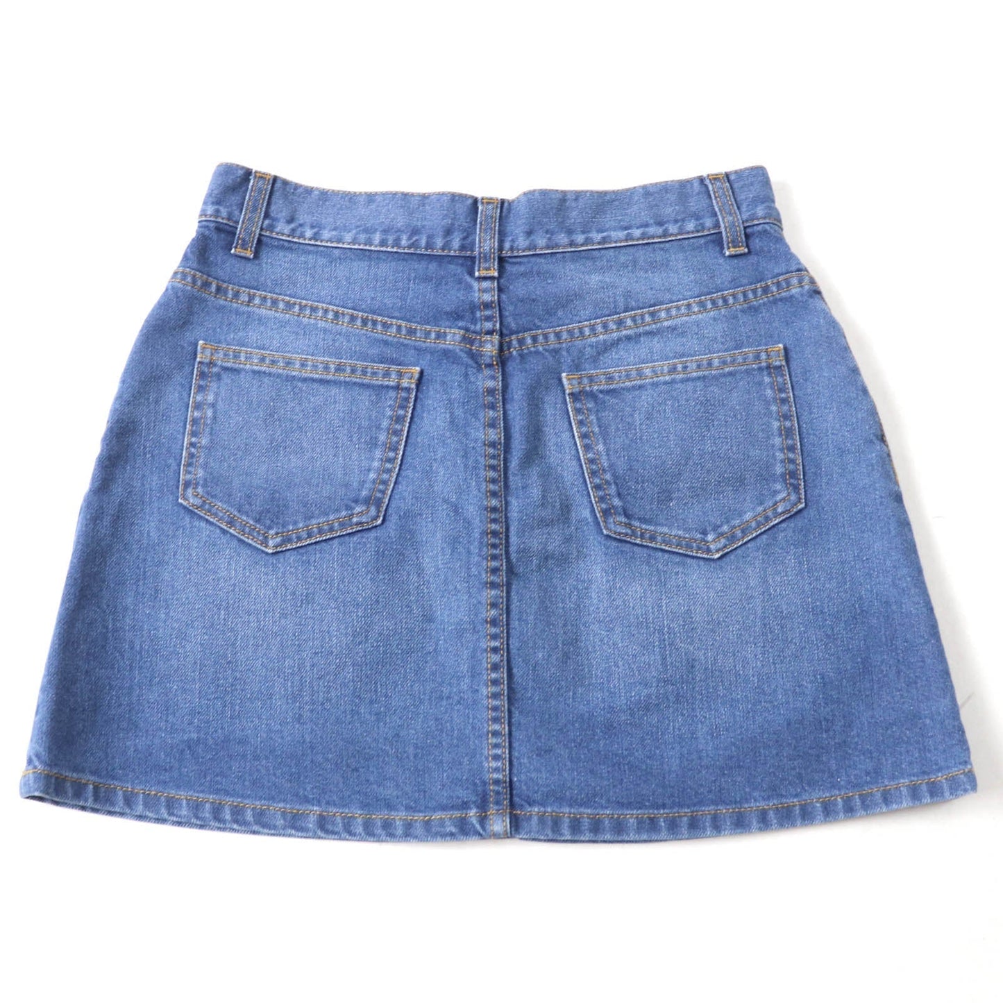 GUCCI Denim Skirt Floral Embroidery