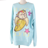 Gucci Logo Print Bananya Sequin Cotton Silk Sweatshirt