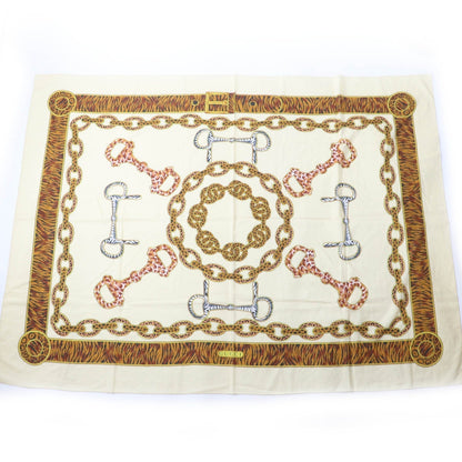 Gucci Stall Animal Pattern Horsebit Cotton Large Shawl