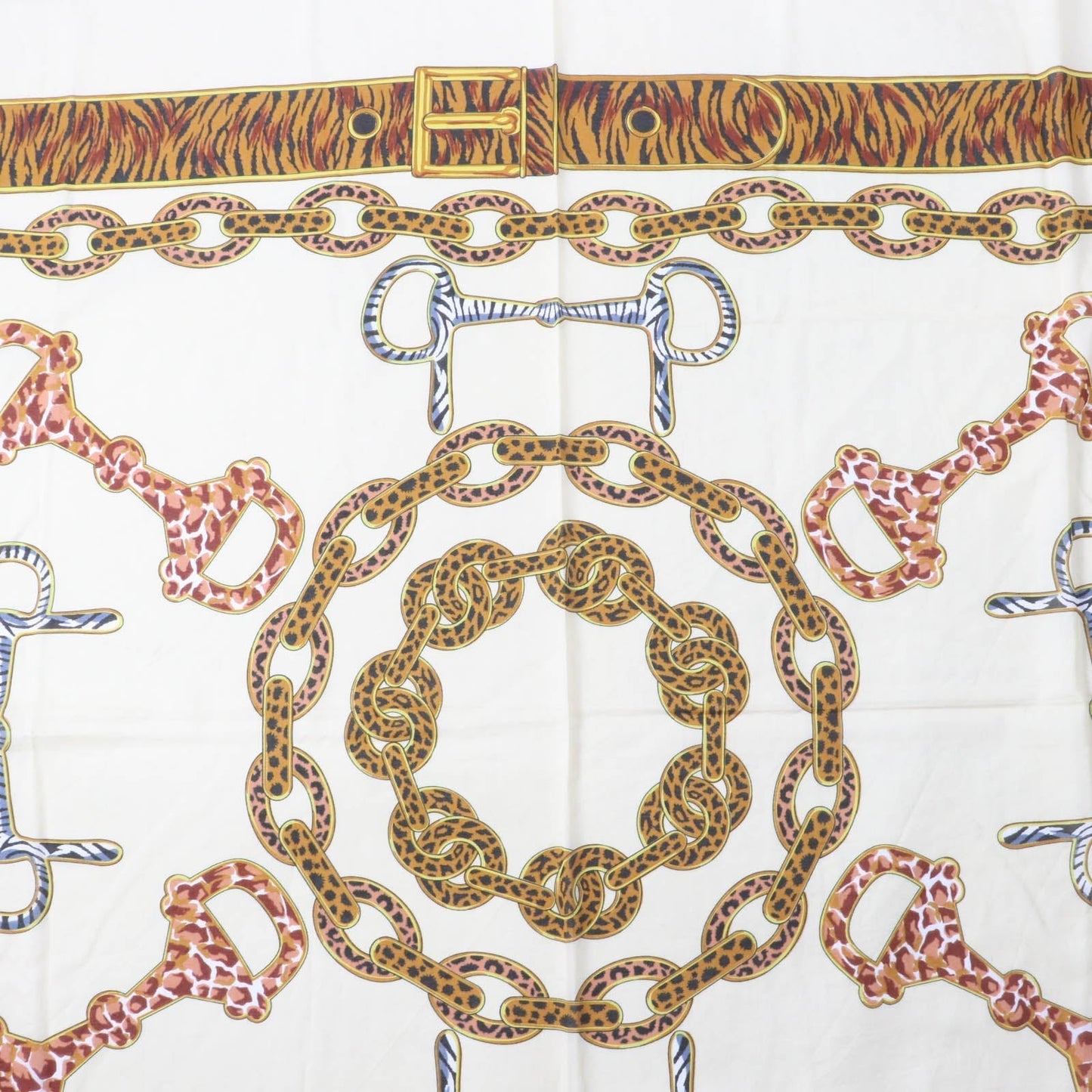 Gucci Stall Animal Pattern Horsebit Cotton Large Shawl