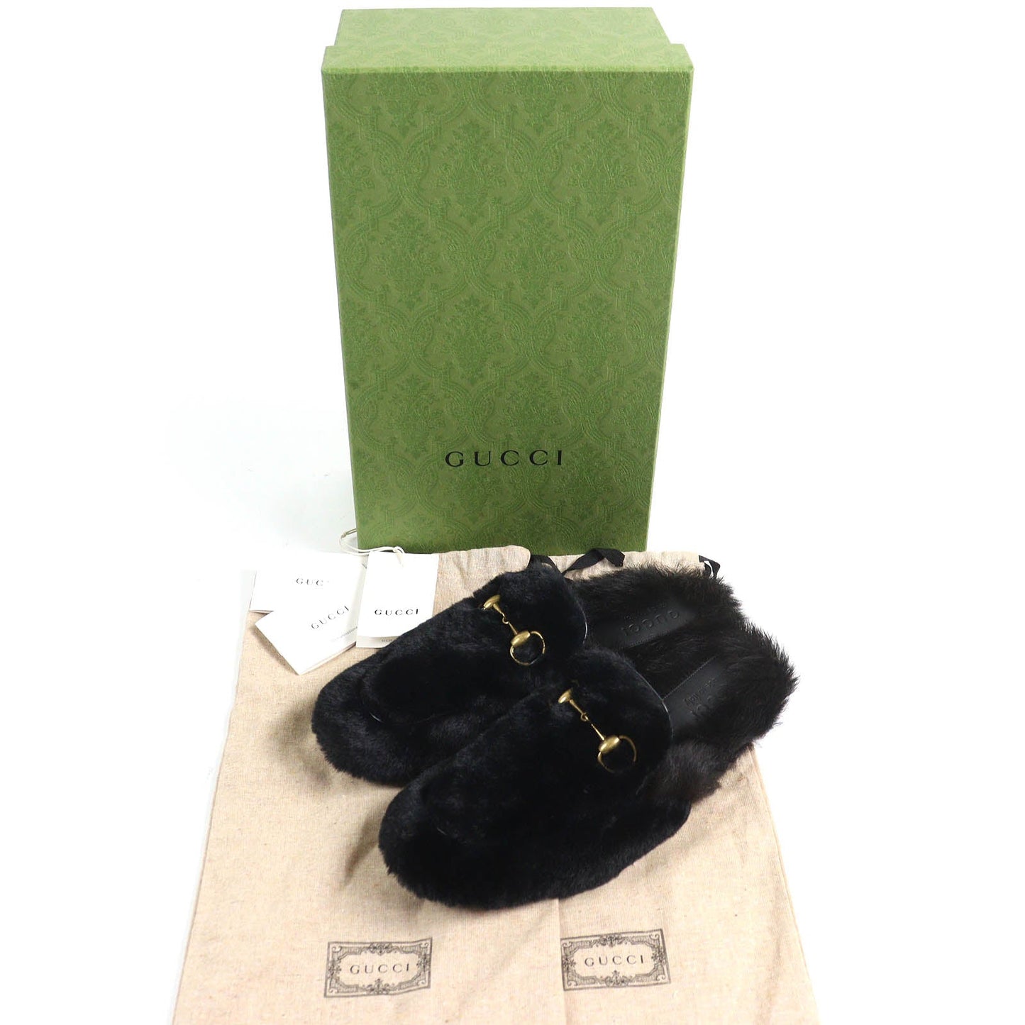 Gucci Horsebit Fur Leather Mule