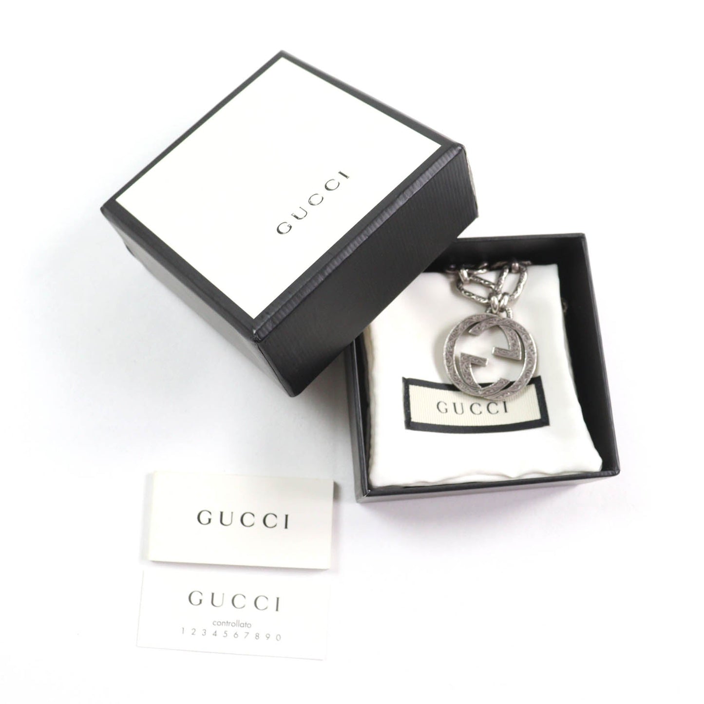 Gucci Interlocking G Arabesque AG925 Necklace