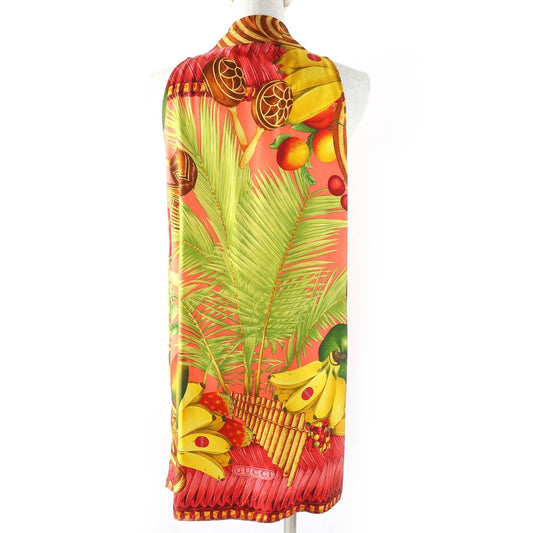 Gucci Tom Ford logo fruit print silk sleeveless shirt