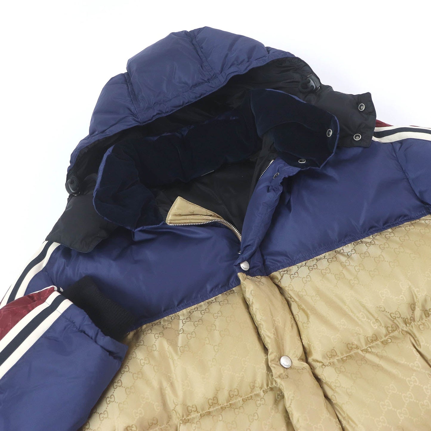 Gucci GG logo nylon cotton down coat