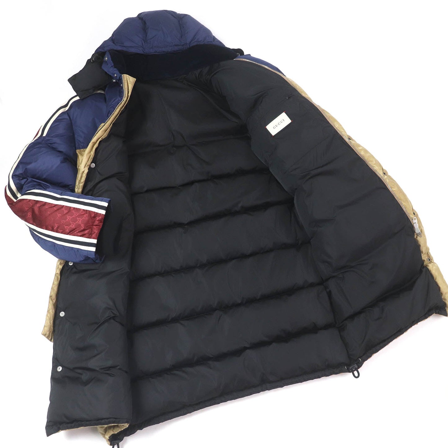 Gucci GG logo nylon cotton down coat