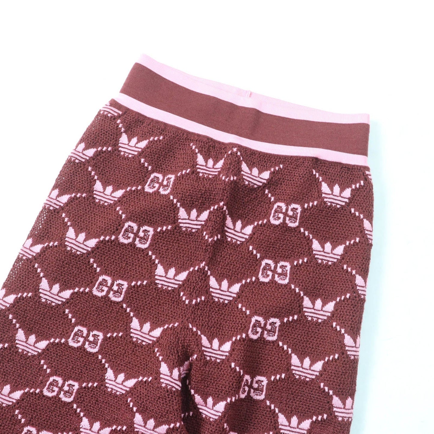 Gucci×adidas GG Trefoil wool jacquard wool rayon pants