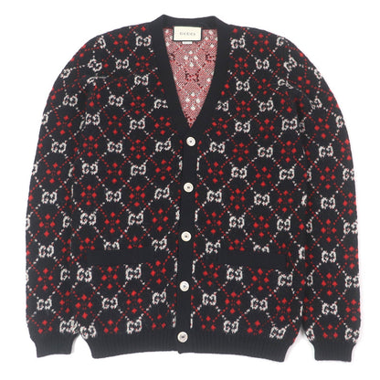 Gucci GG Diamond Argyle Alpaca Wool Cardigan