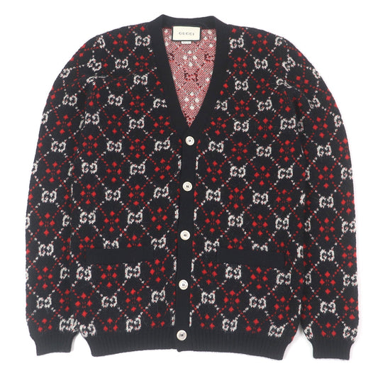 Gucci GG Diamond Argyle Alpaca Wool Cardigan
