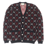 Gucci GG Diamond Argyle Alpaca Wool Cardigan