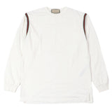 Gucci Web line logo embroidery cotton wool long-sleeved T-shirt