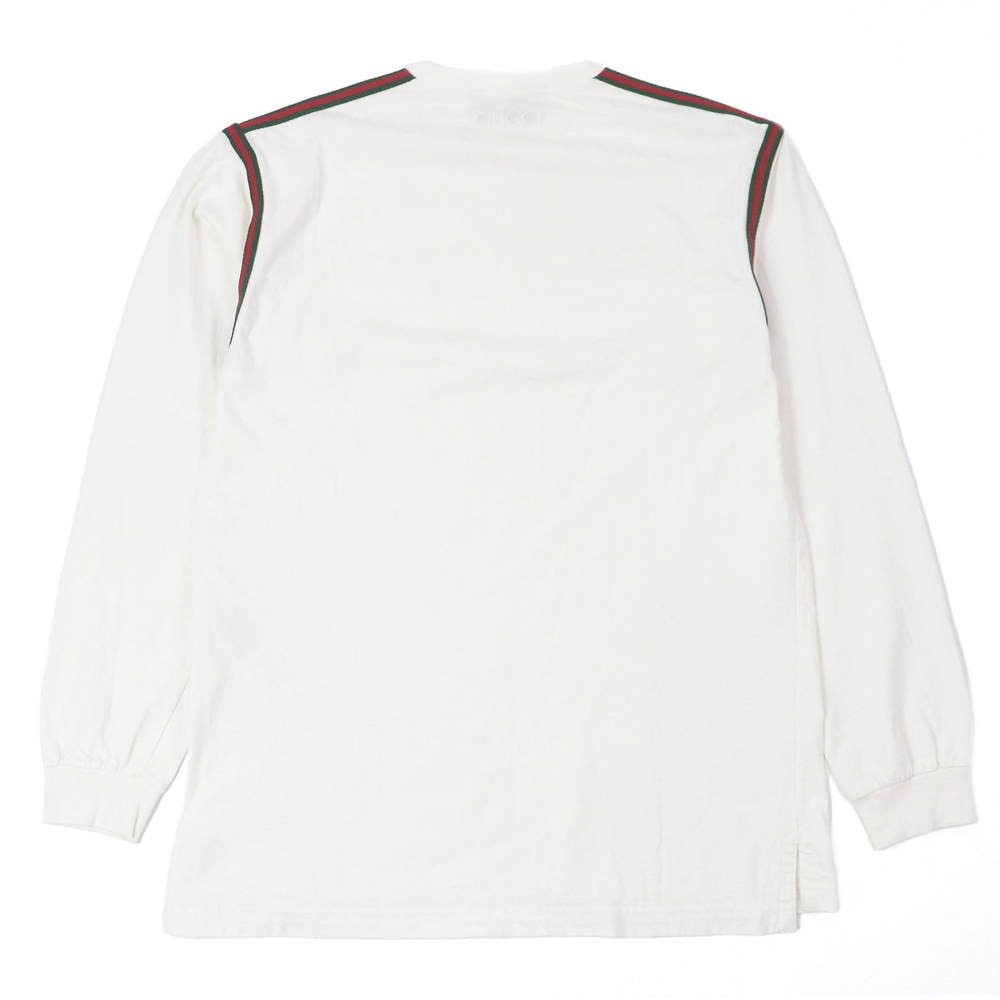 Gucci Web line logo embroidery cotton wool long-sleeved T-shirt