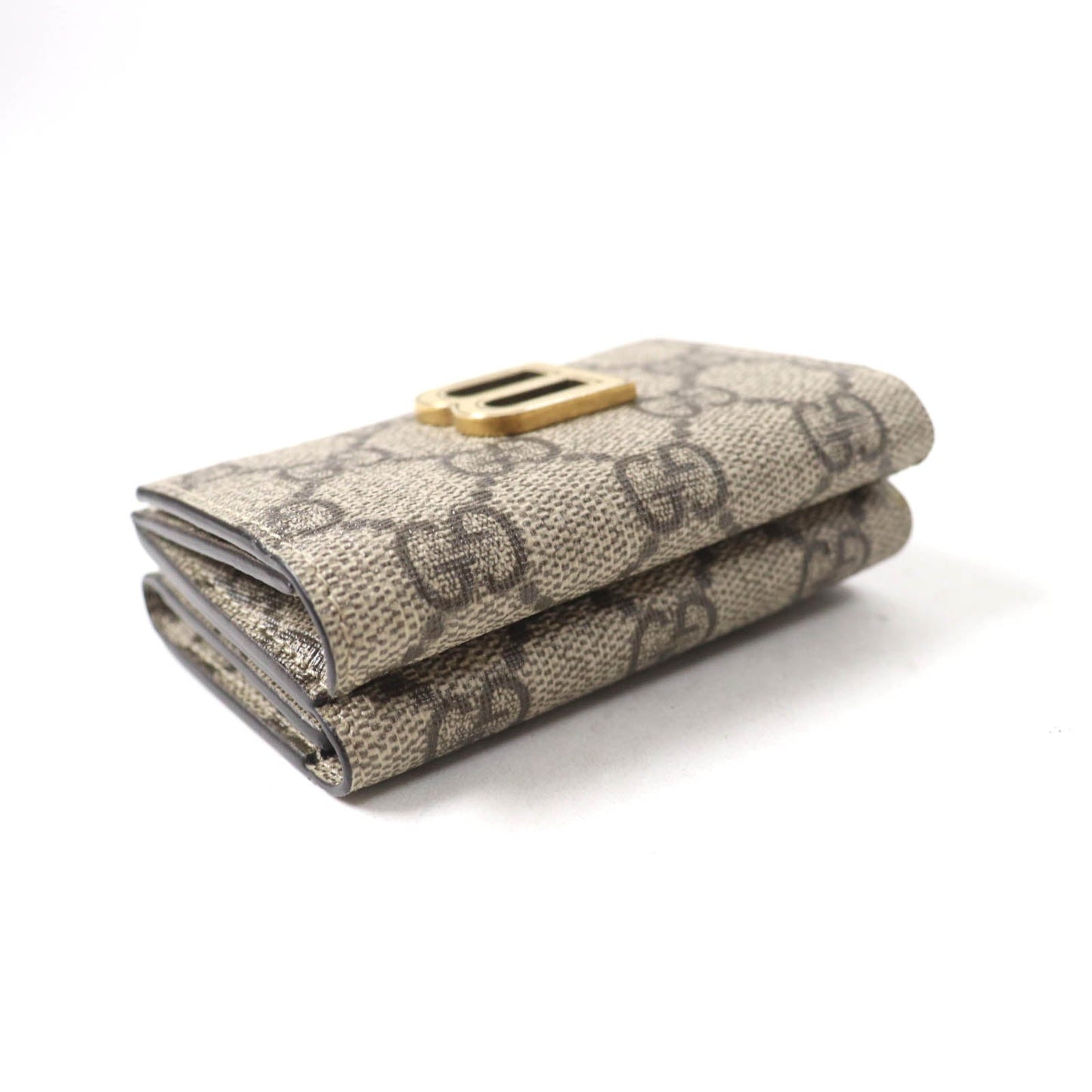 Gucci×Balenciaga Tri-fold wallet GG Supreme Canvas Wallet