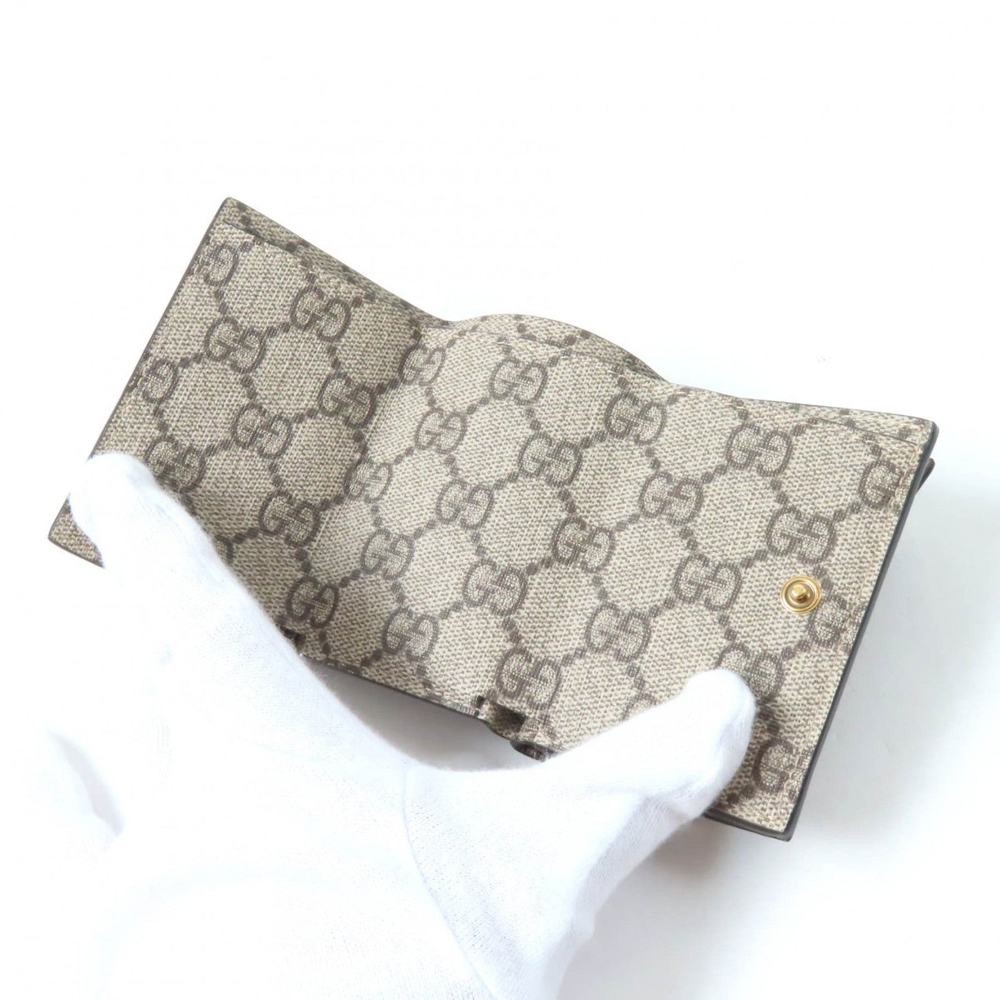 Gucci×Balenciaga Tri-fold wallet GG Supreme Canvas Wallet
