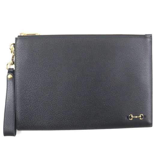 Gucci Horsebit Leather Clutch Bag