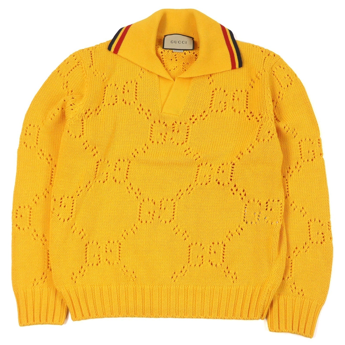 Gucci Perforated GG Webline Cotton Sweater