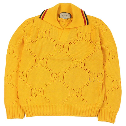Gucci Perforated GG Webline Cotton Sweater