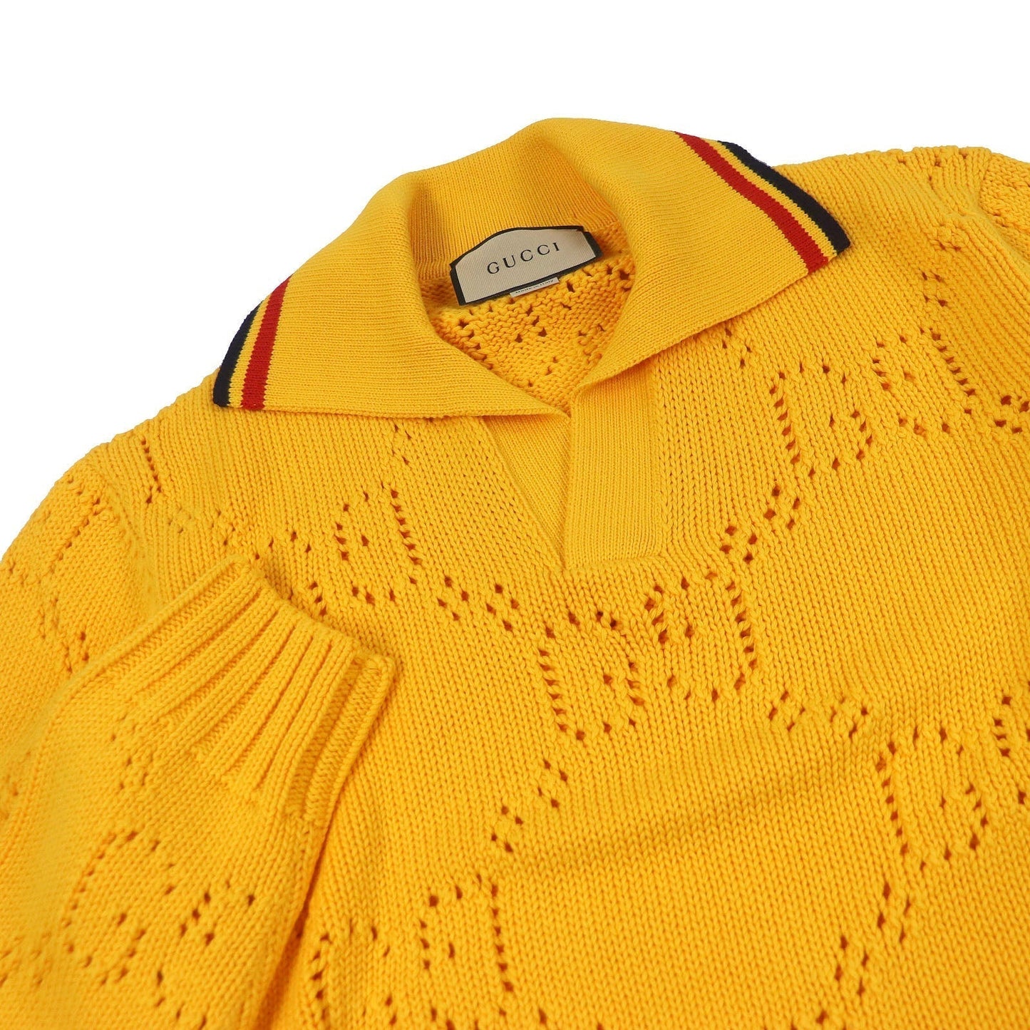 Gucci Perforated GG Webline Cotton Sweater