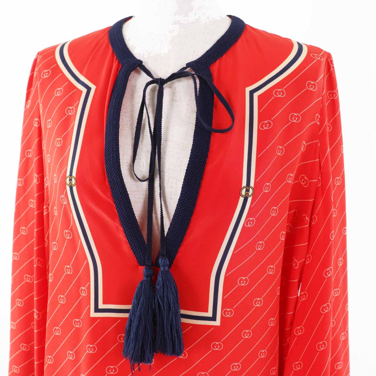 Gucci GG diagonal silk tunic