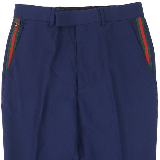 Gucci GG Marmont Webline Wool Slacks
