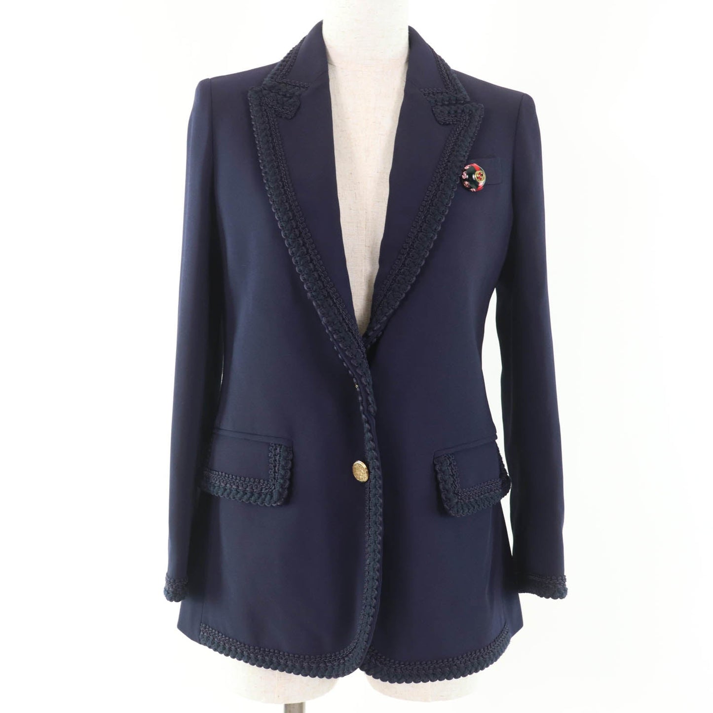 Gucci Interlocking G pin charm Tailored Jacket Rayon Jacket