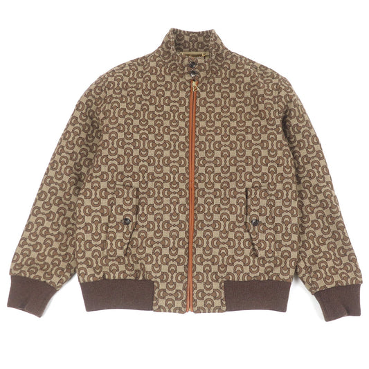 Gucci Blouson Horsebit Jacquard Wool Jacket