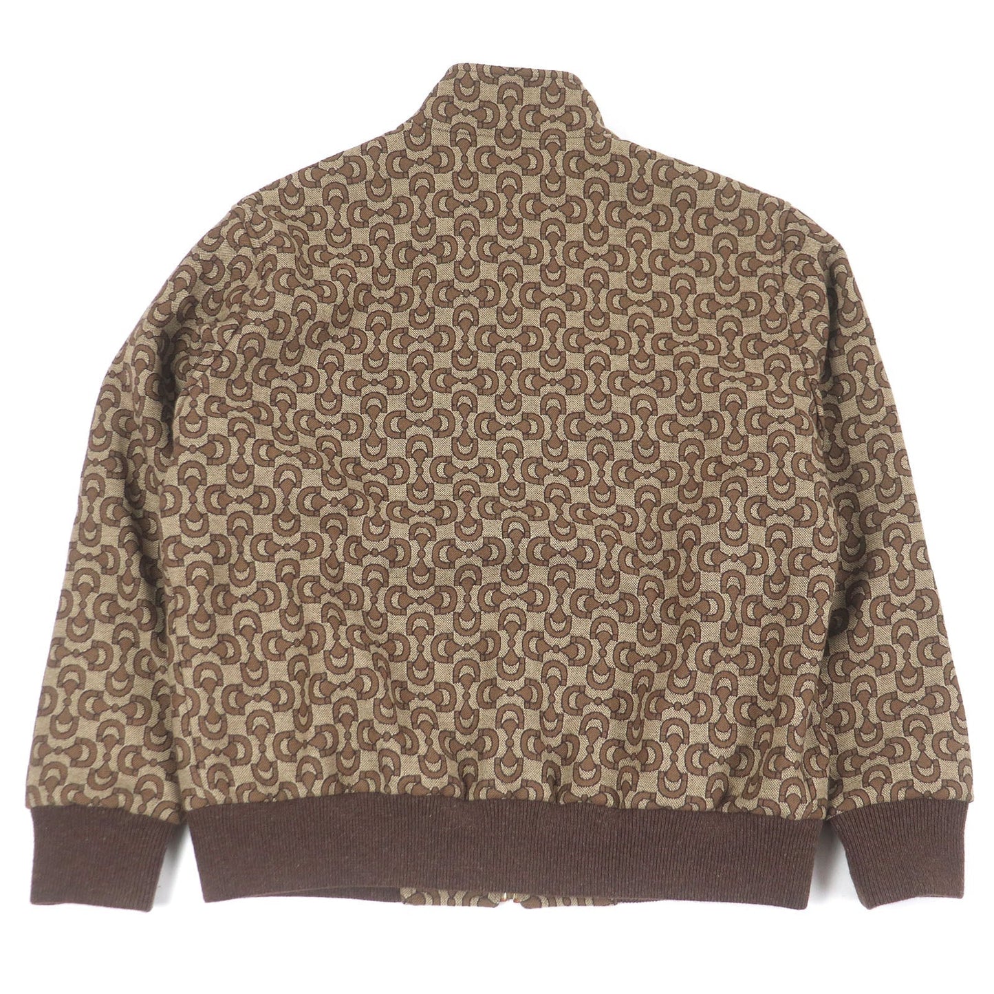 Gucci Blouson Horsebit Jacquard Wool Jacket
