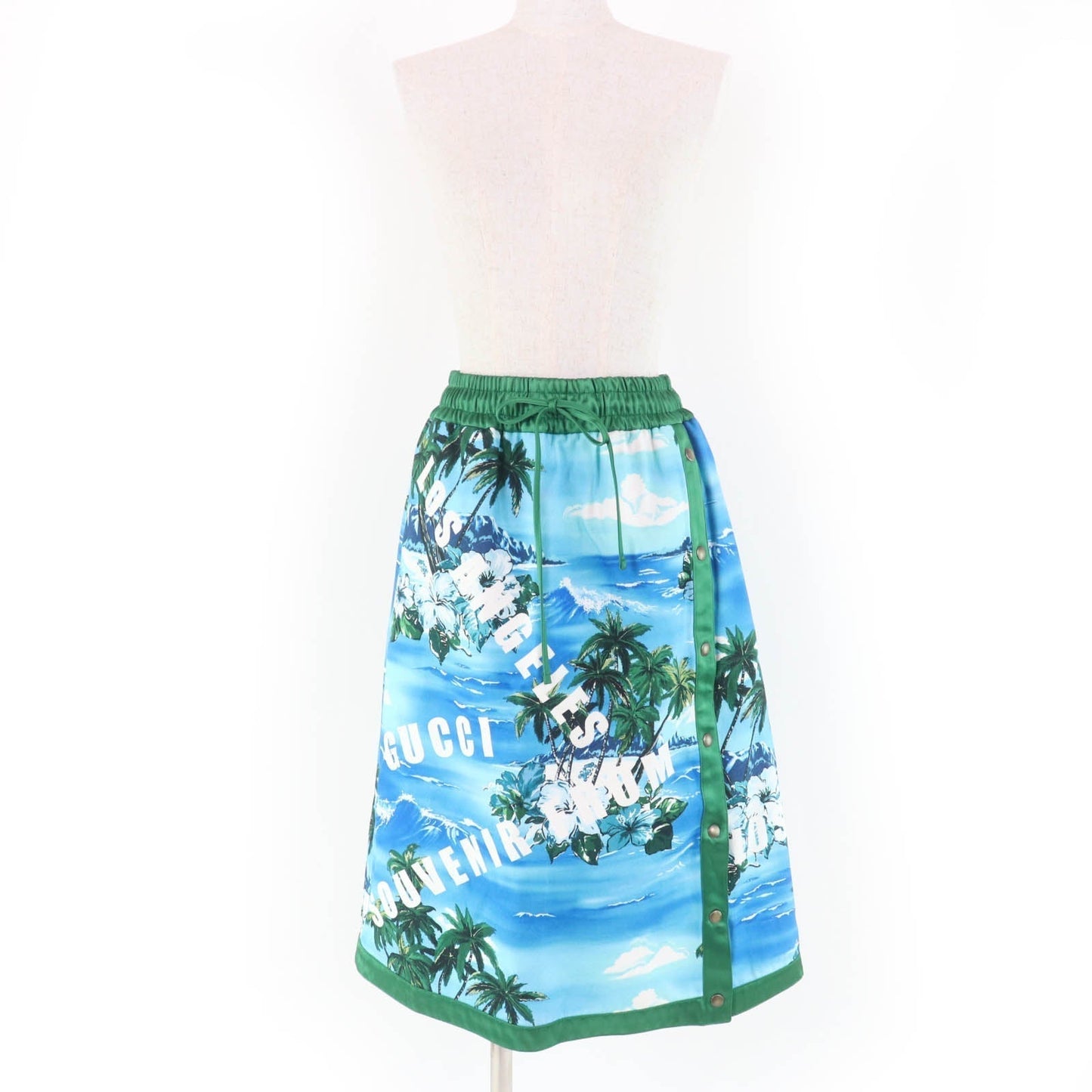 Gucci Los Angeles Palm Tree Print Cotton Skirt