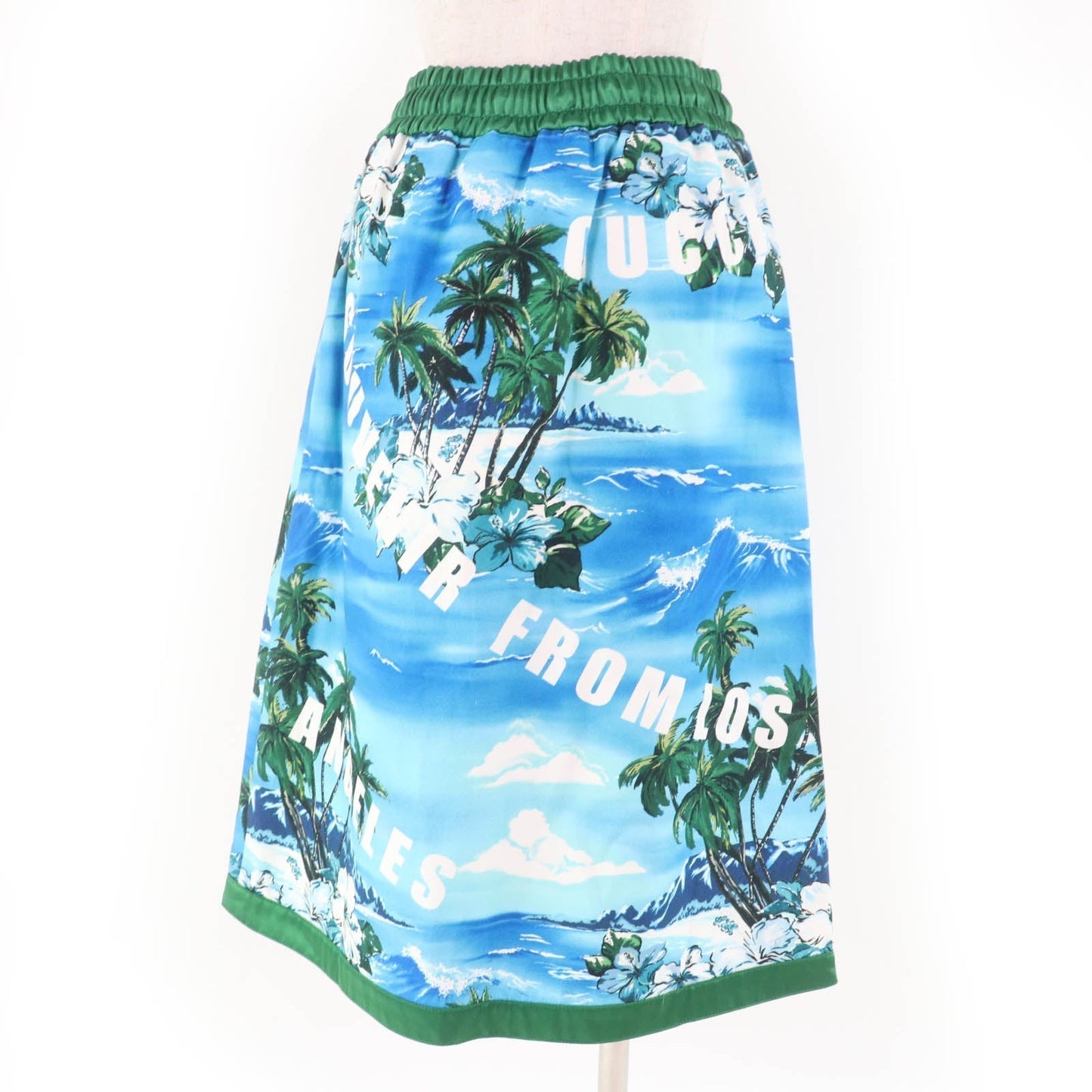 Gucci Los Angeles Palm Tree Print Cotton Skirt
