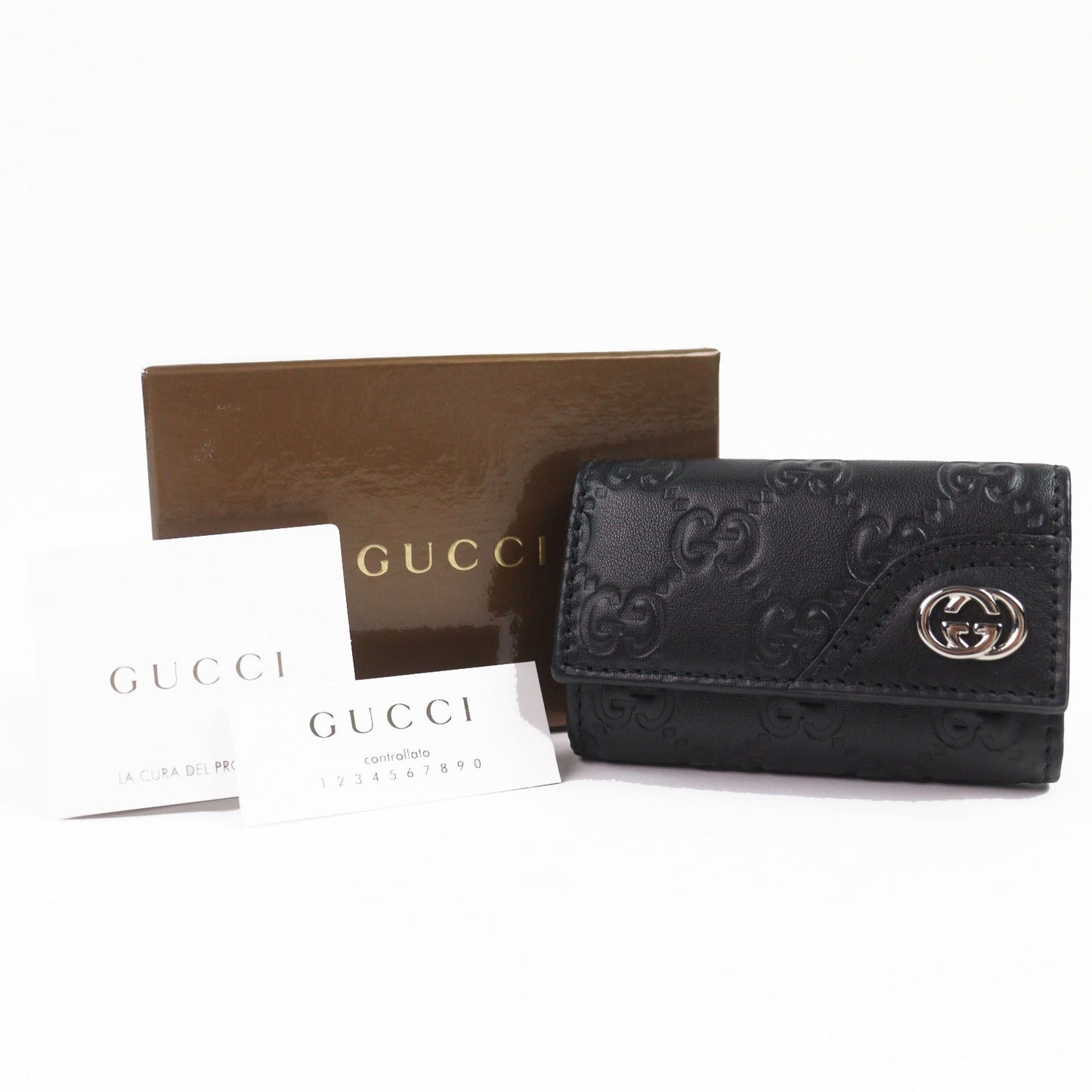 Gucci Guccissima Leather Key Holder